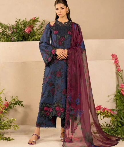 AHAD WEARS IZNIK DIGITAL PRINT 3PC - AWIZ55